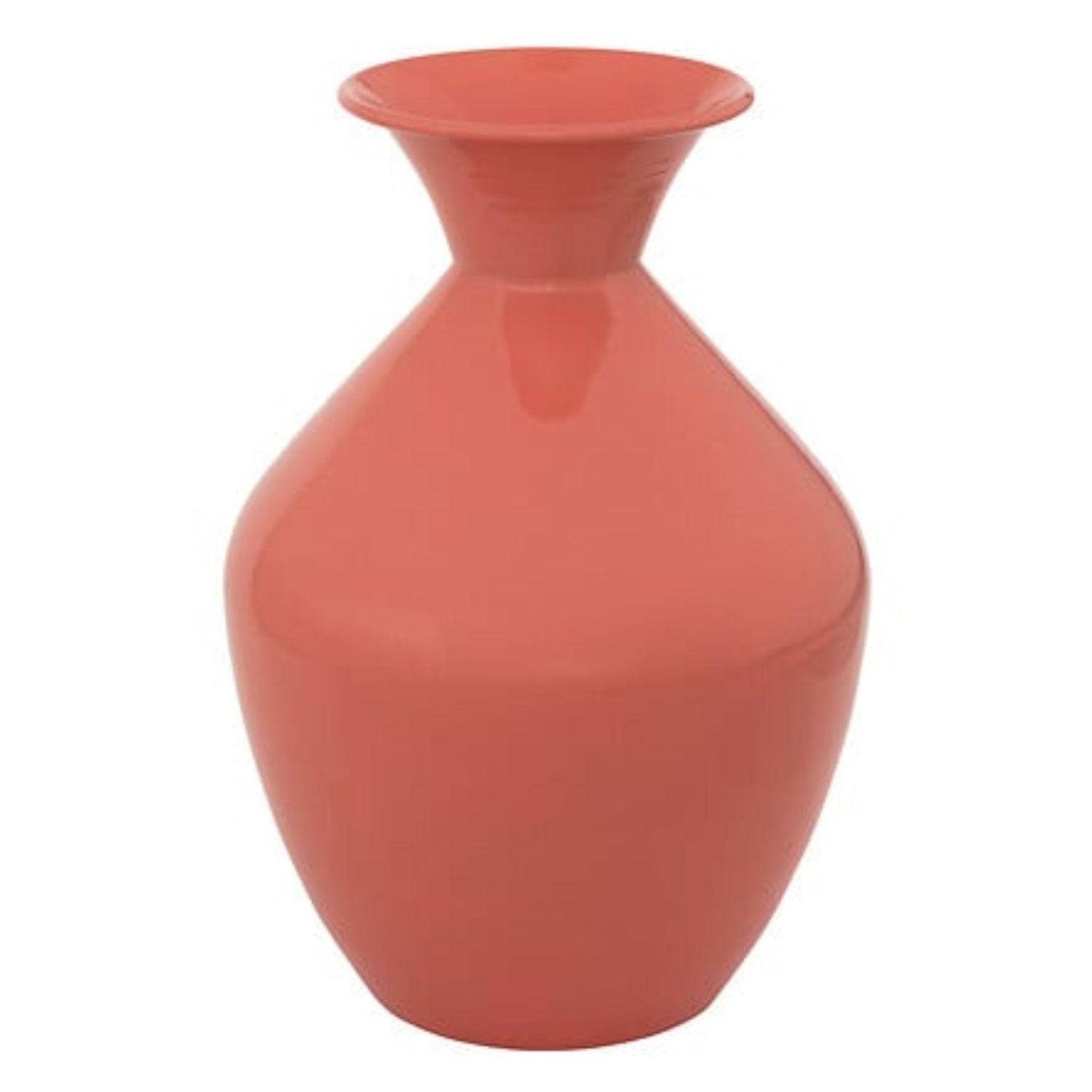 ATMOSPHERA Vase en acier koni - h. 37 cm - terracotta