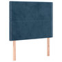 Voir la diapositive 2 : VIDAXL Tetes de lit 2 pcs Bleu fonce 100x5x78/88 cm Velours