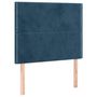 Voir la diapositive 2 : VIDAXL Tetes de lit 2 pcs Bleu fonce 100x5x78/88 cm Velours