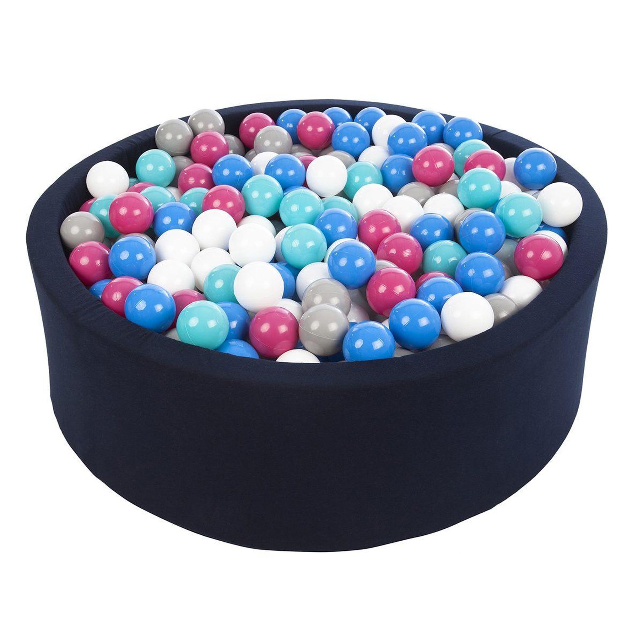 VELINDA Piscine à balles aire de jeu + 450 balles bleu marine blanc,bleu,rose,gris,turquoise