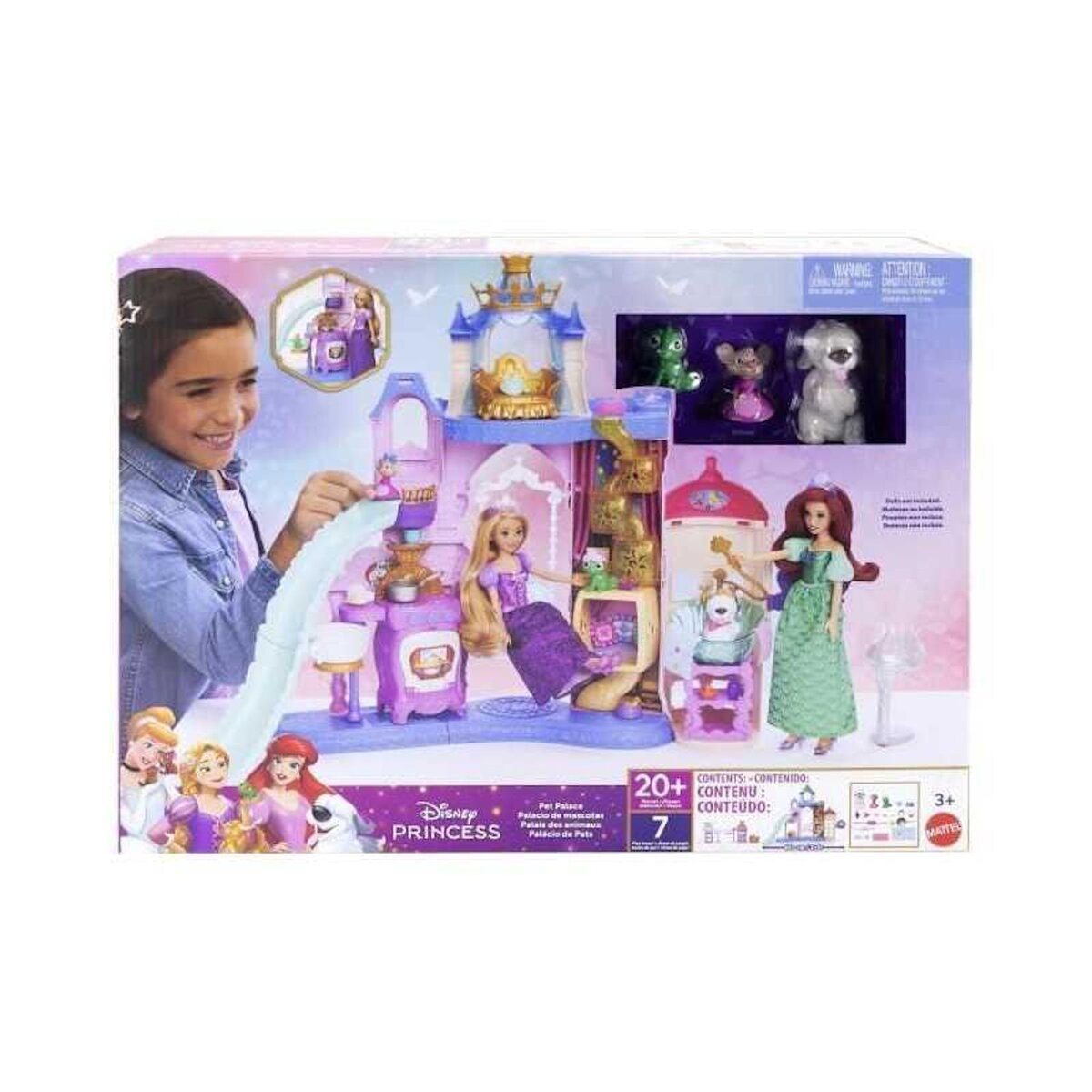 DISNEY PRINCESS Disney Princess - Coffret Le Palais des Animaux - 7 espaces de jeu - Disney Princess - JBF96