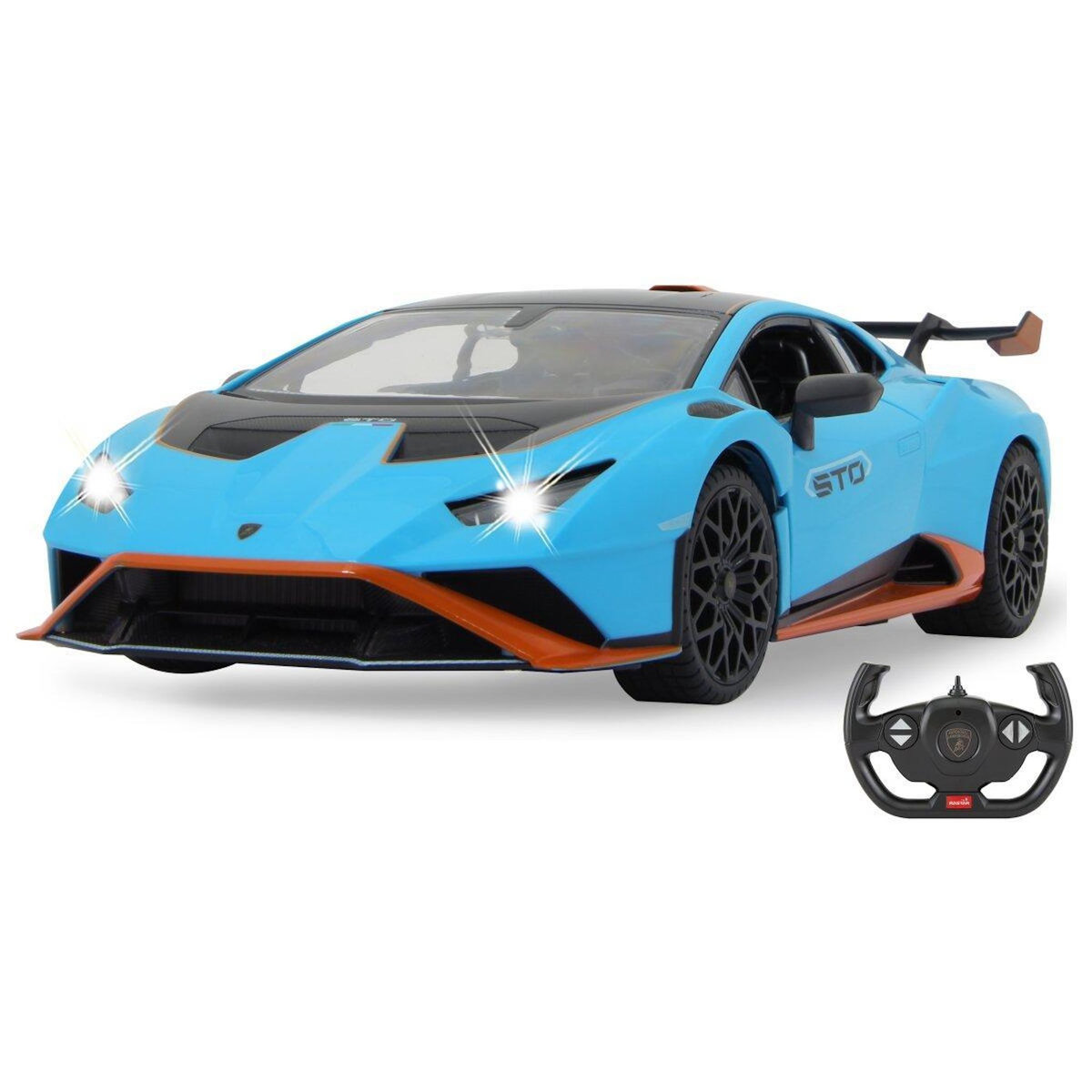 Jamara Voiture télécommandée Lamborghini Huracán STO 1:14 bleu 2,4GHz