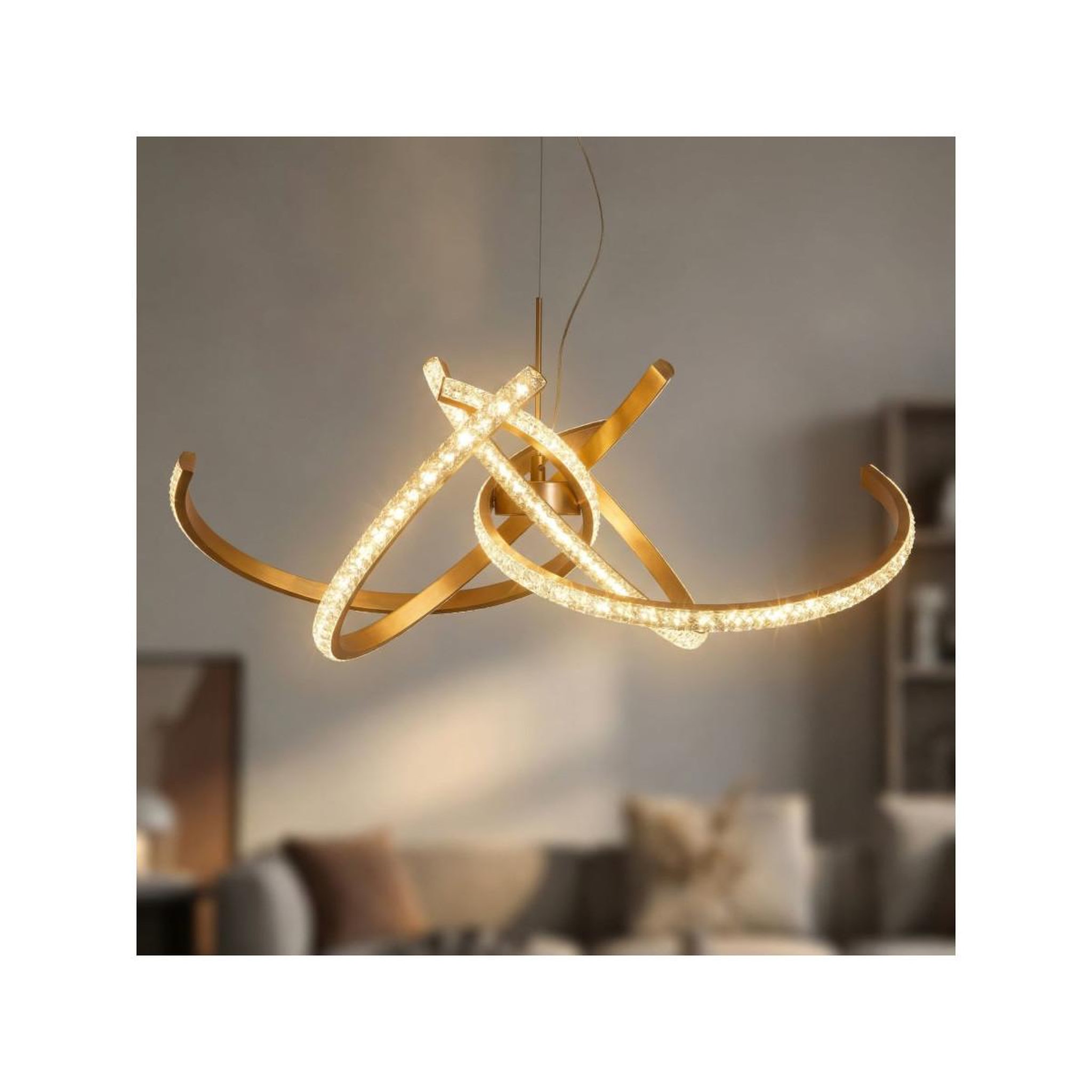 Voir la diapositive 5 : Paris Prix Suspension led  celtic  120cm or
