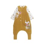 Petit Béguin Turbulette d'hiver en velours avec pieds retroussables et manches amovibles Charlie. Coloris disponibles : Jaune