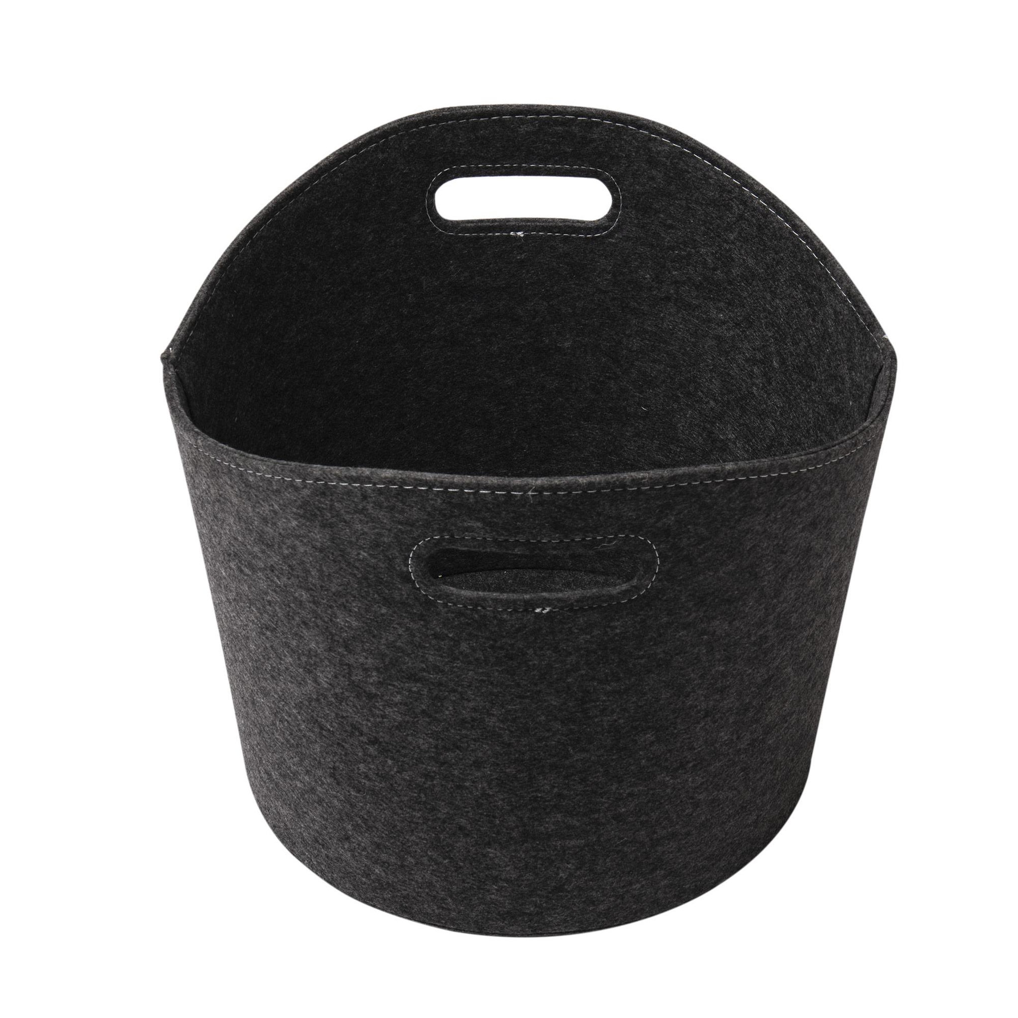 Voir la diapositive 4 : WERKAPRO Panier à bûches rond en feutre WERKA PRO Feutre gris Feutre gris