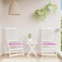Voir la diapositive 1 : VIDAXL Coussins de chaise de jardin lot de 2 rose 40x40x3 cm tissu