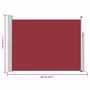Voir la diapositive 6 : VIDAXL Auvent lateral retractable de patio 120x500 cm Rouge