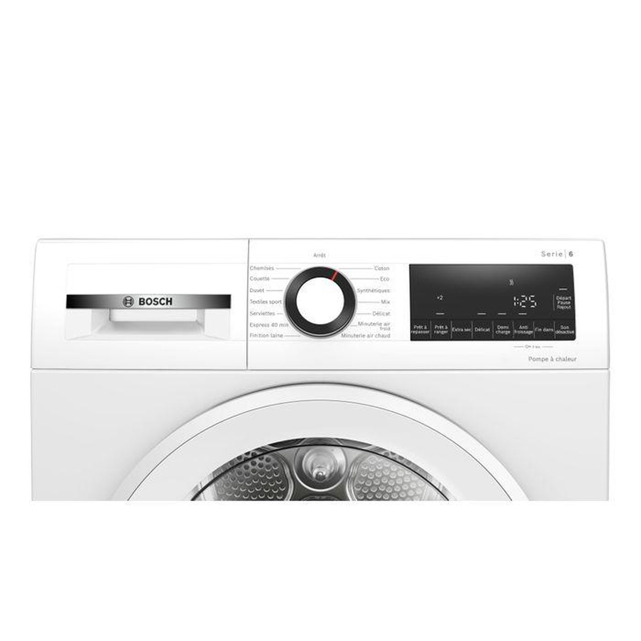 Voir la diapositive 6 : BOSCH Sèche-linge pompe à chaleur à condensation 60cm 9kg blanc - wqg1420dfr