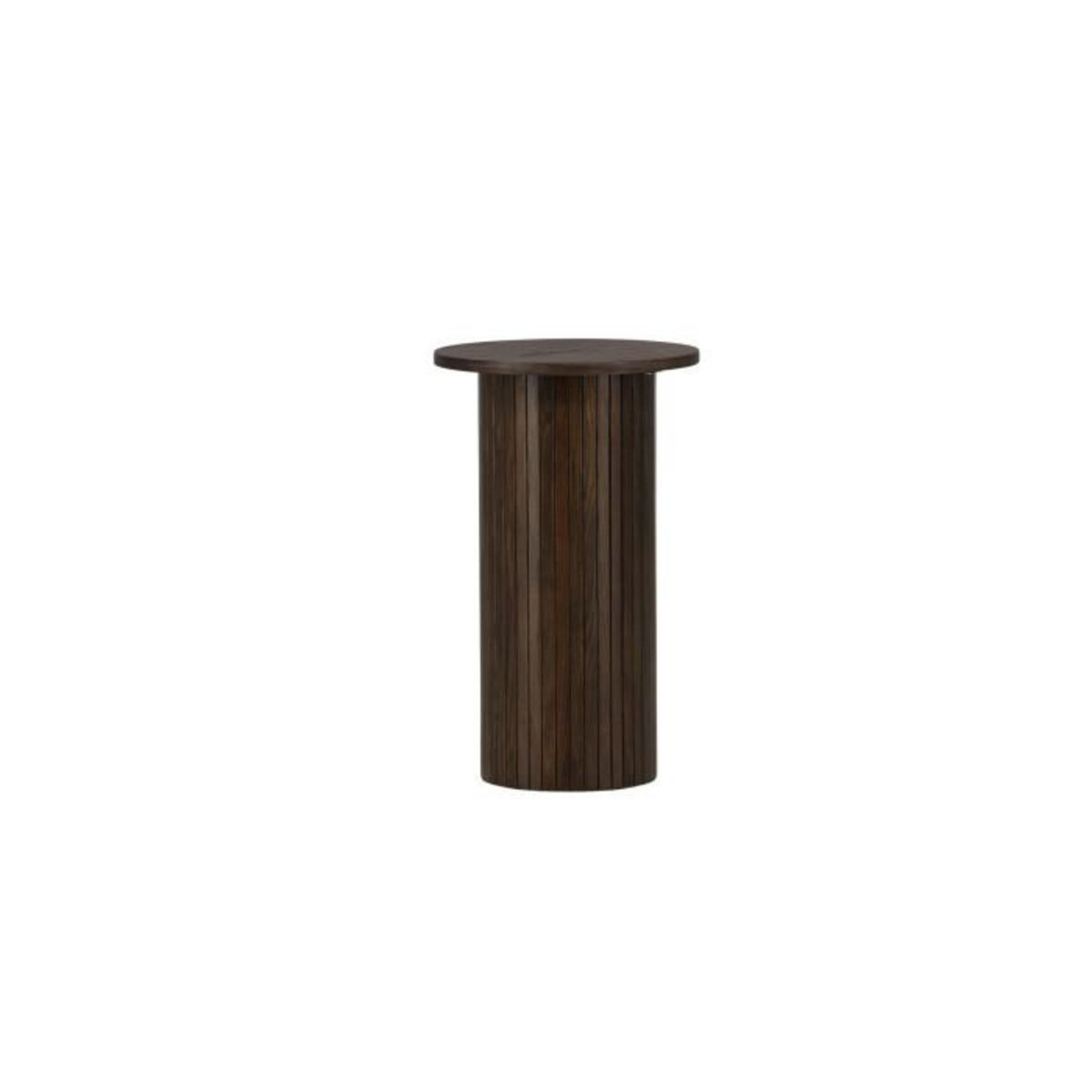 Paris Prix Table d'Appoint Design Nervuré  Bianca  65cm Marron