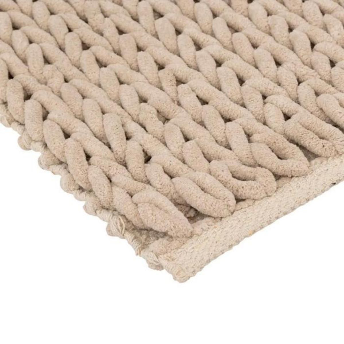 FIVE Tapis de Salle de Bain  Tissé Épais  50x120cm Naturel