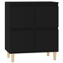 Voir la diapositive 2 : VIDAXL Buffet Noir 60x35x70 cm Bois d'ingenierie