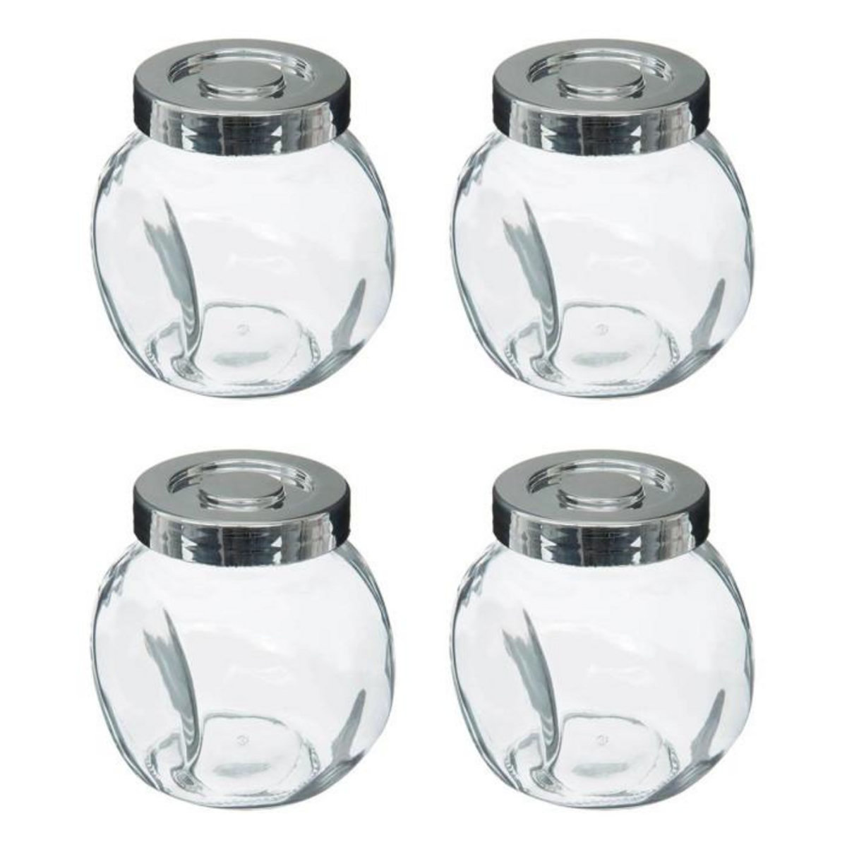 FIVE Lot de 4 Bocaux à Épices  Loupa  200ml Transparent