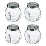 FIVE Lot de 4 Bocaux à Épices  Loupa  200ml Transparent