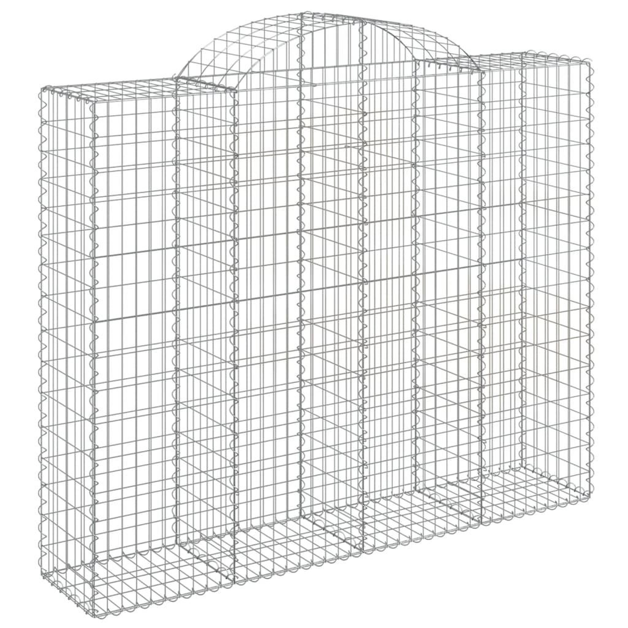 Voir la diapositive 3 : VIDAXL Paniers a gabions arques 5 pcs 200x50x160/180 cm Fer galvanise