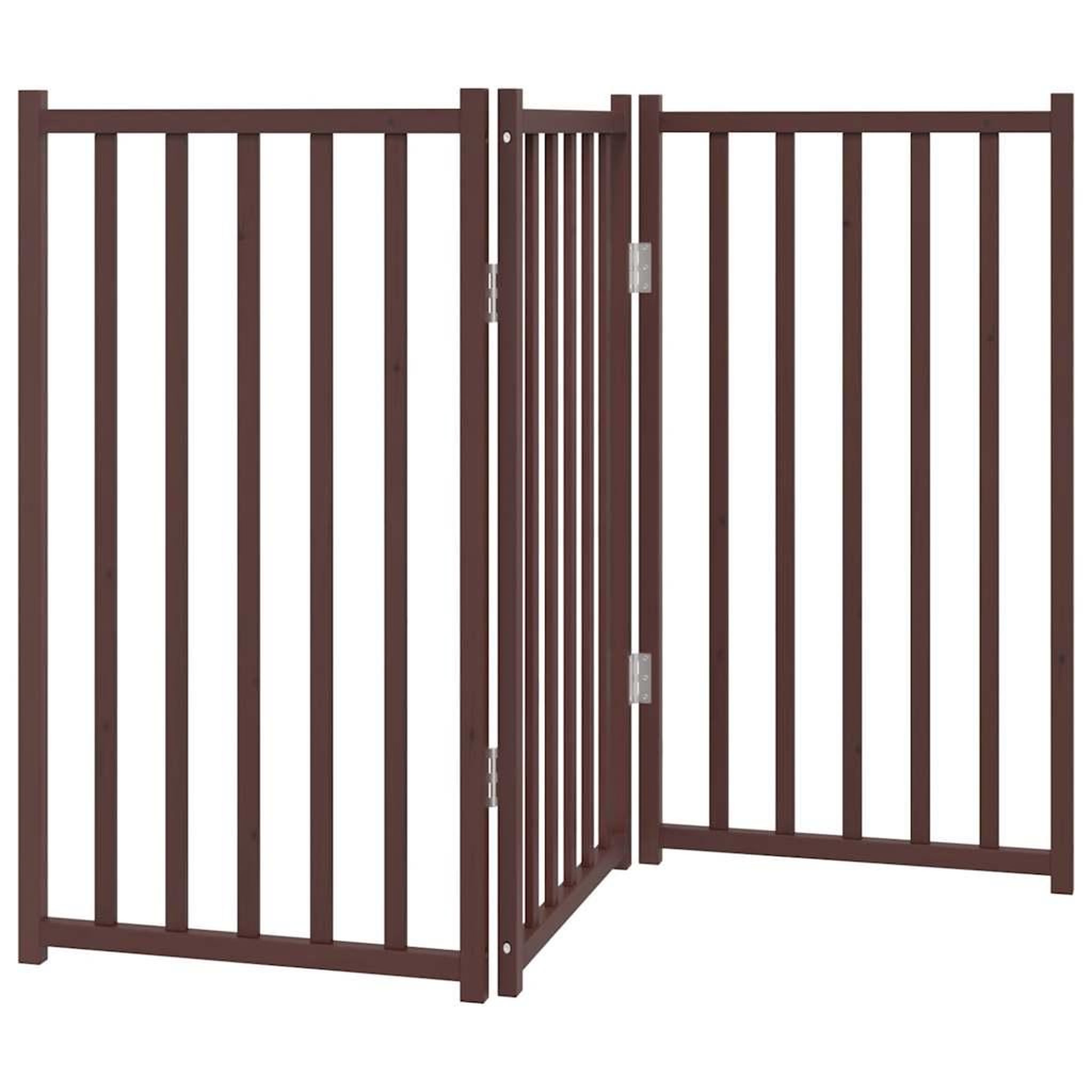Voir la diapositive 2 : VIDAXL Barriere pour chien pliable 3 panneaux 150 cm bois sapin massif