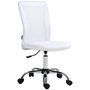 Voir la diapositive 1 : VINSETTO Vinsetto Chaise de bureau ergonomique hauteur réglable piètement chromé pivotant 360° revêtement blanc