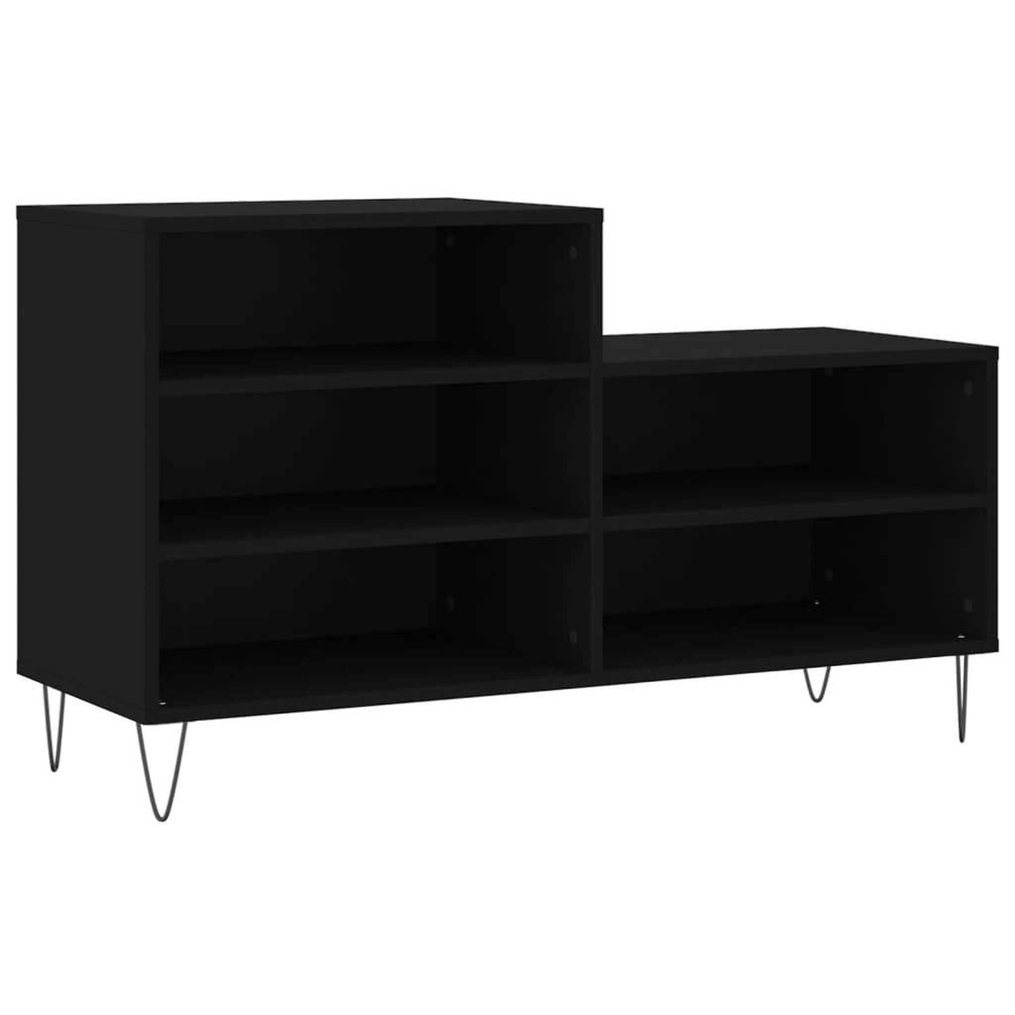 Voir la diapositive 2 : VIDAXL Armoire a chaussures Noir 102x36x60 cm Bois d'ingenierie