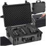 Voir la diapositive 1 : tectake Valise de protection matériel photo en coque dure robuste avec 4 inserts en mousse épais noir