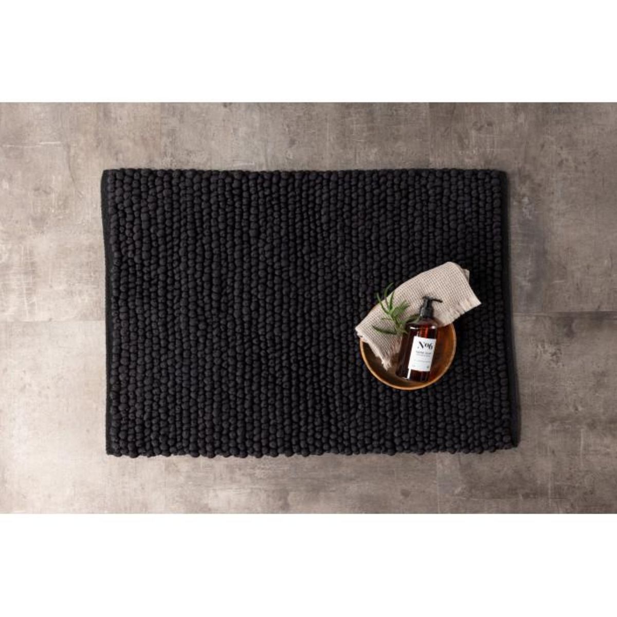 Paris Prix Tapis de Salle de Bain  Wilmer  50x80cm Noir