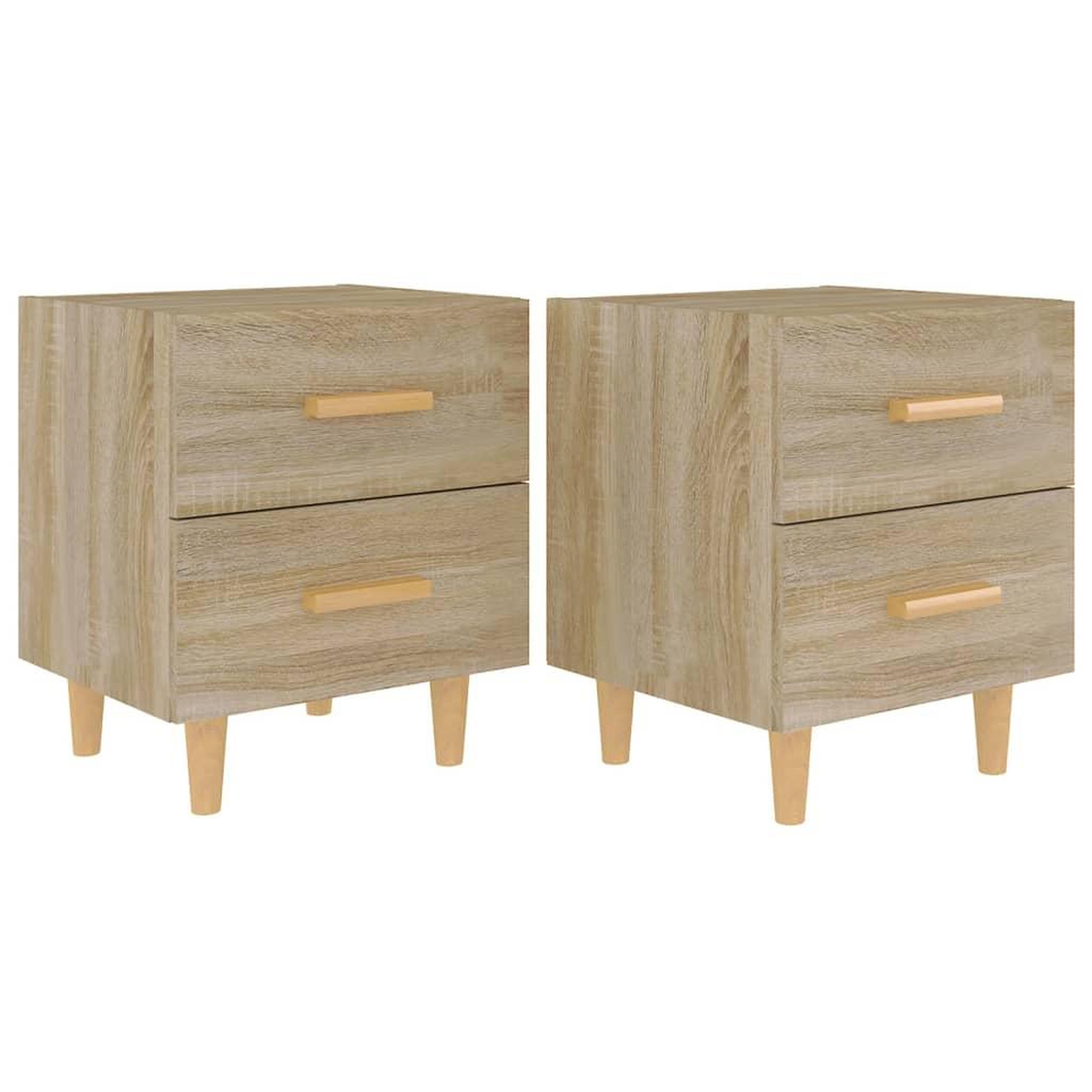 Voir la diapositive 2 : VIDAXL Tables de chevet 2 pcs Chene sonoma 40x35x47,5 cm
