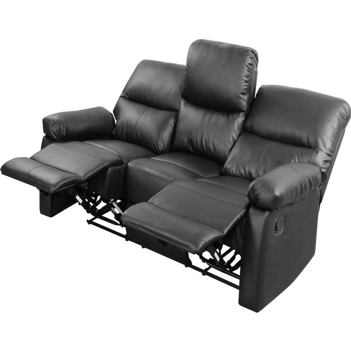 Habitat et Jardin Canapé relax  Lincoln  - 197 x 89 x 103 cm - 3 places - Gris