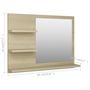 Voir la diapositive 6 : VIDAXL Miroir de salle de bain chene sonoma bois d'ingenierie