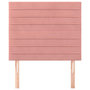 Voir la diapositive 3 : VIDAXL Tetes de lit 2 pcs Rose 80x5x78/88 cm Velours
