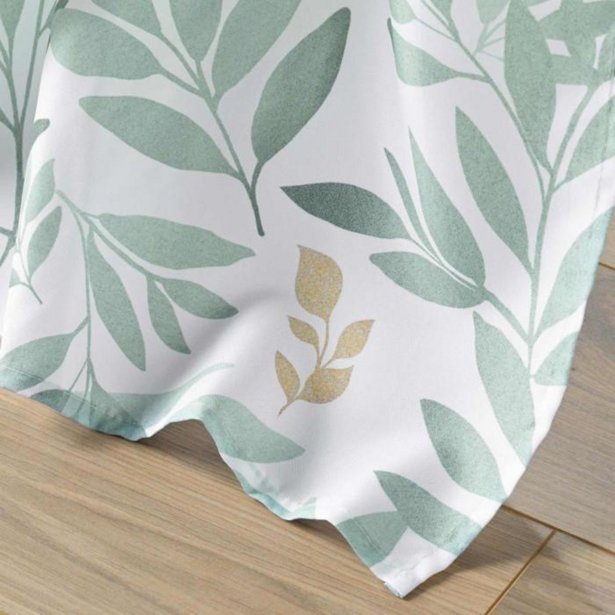 Paris Prix Rideau à Œillets Imprimé  Biovana  140x260cm Vert & Blanc