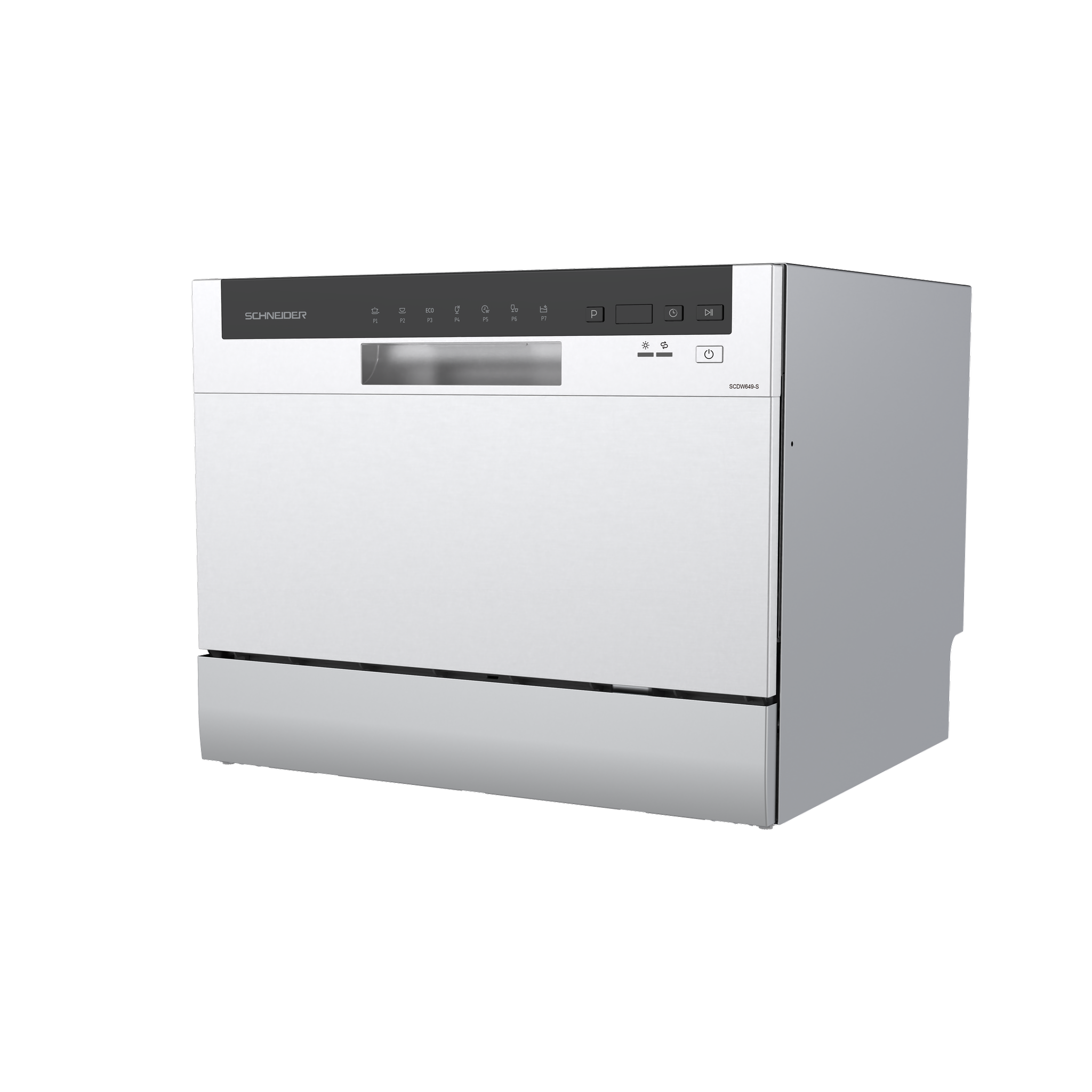 Voir la diapositive 3 : SCHNEIDER Lave-vaisselle mini 6 couverts Silver - SCDW649-S