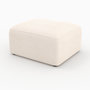 Voir la diapositive 1 : Rendez vous déco Pouf rectangulaire pour canapé modulable en velours blanc cassé-Mina