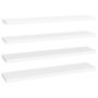 Voir la diapositive 2 : VIDAXL Etageres murales flottantes 4 pcs blanc 120x23,5x3,8 cm MDF