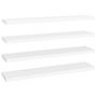 Voir la diapositive 2 : VIDAXL Etageres murales flottantes 4 pcs blanc 120x23,5x3,8 cm MDF