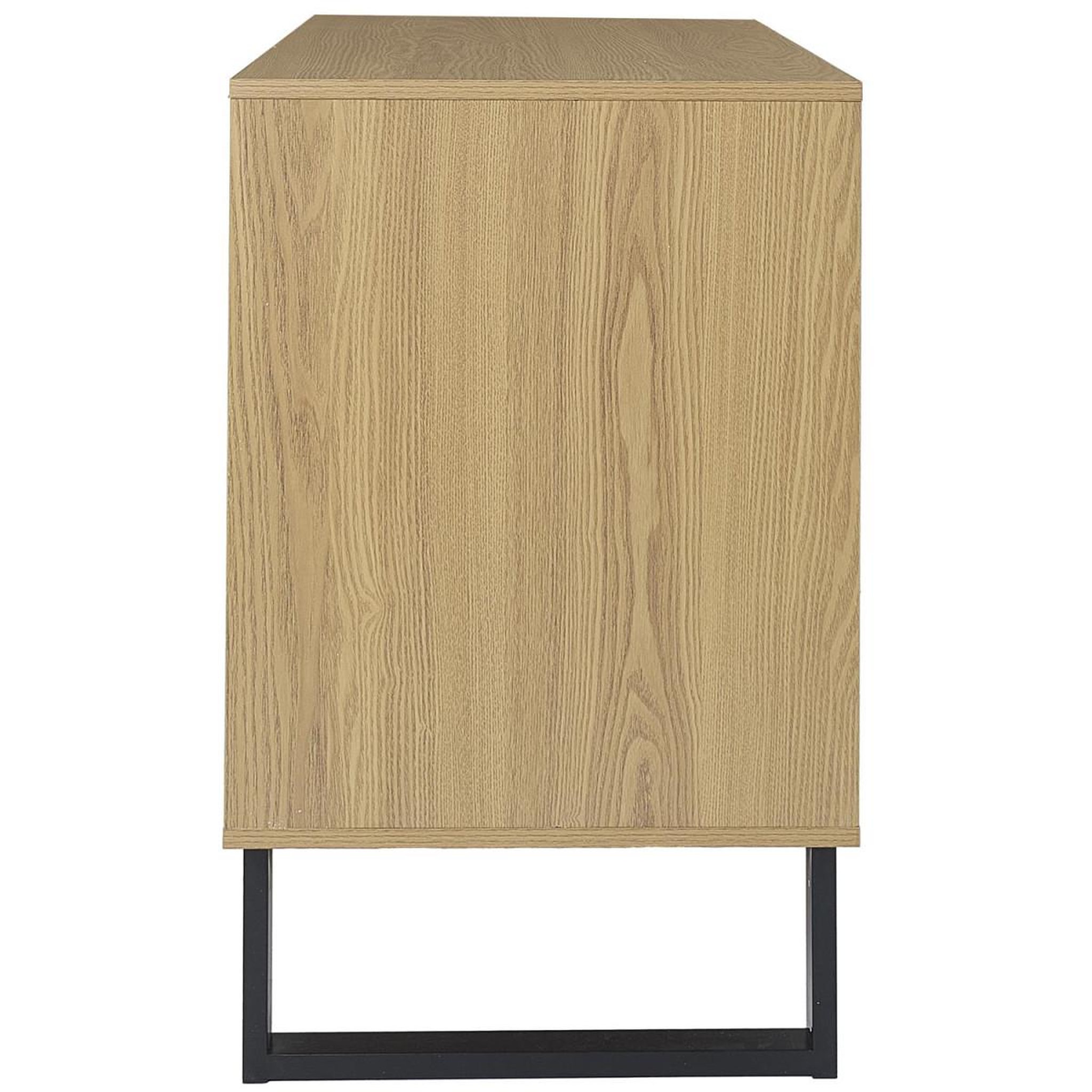Voir la diapositive 5 : The Home Deco Factory Commode 3 tiroirs  calypso  90cm marron
