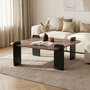 Voir la diapositive 2 : Habitat et Jardin Table basse en bois  Marais  - 90 x 90 x 35 cm - Marron
