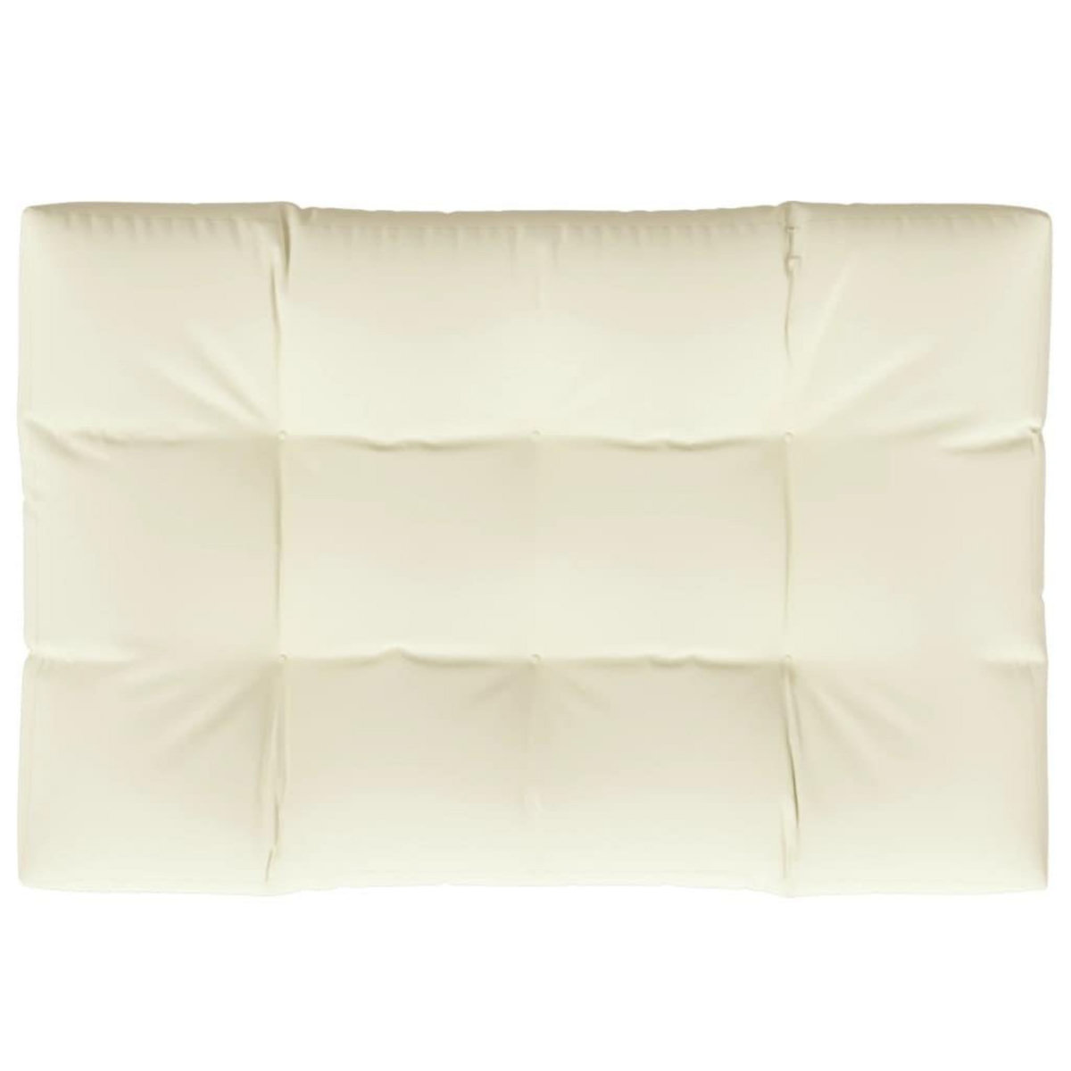 VIDAXL Coussin de palette creme 120x80x12 cm tissu