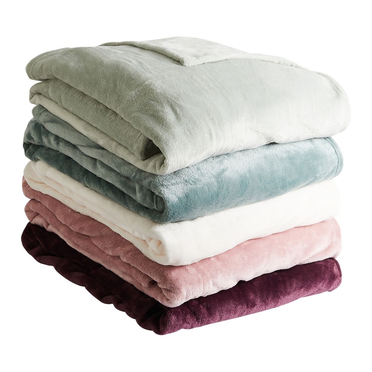 ACTUEL Plaid uni en polyester VELVET