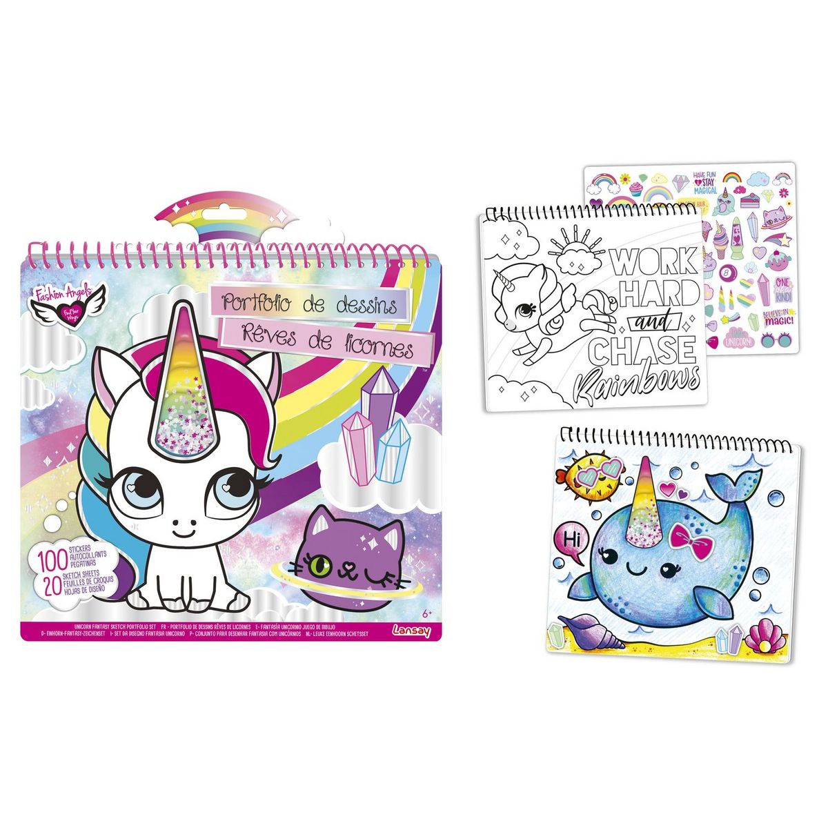 LANSAY Portfolio de dessins - Rêves de licornes
