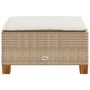 Voir la diapositive 5 : VIDAXL Tabouret de jardin et coussin beige 63,5x56x32cm resine tressee