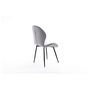 Voir la diapositive 5 : Lot de 2 chaises arrondies pieds métal noir LINE