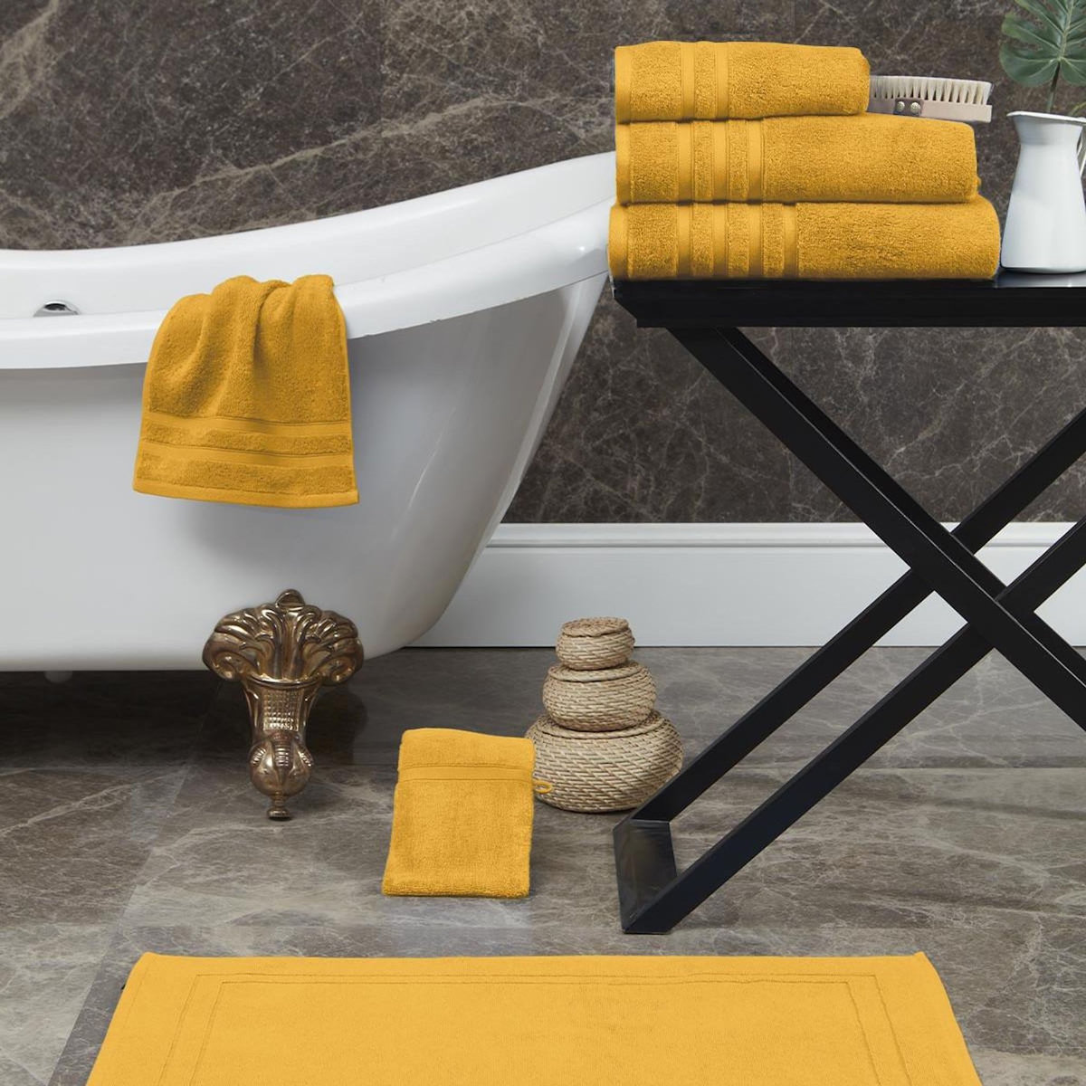 Sensei Maison Lot de 3 gants de toilette 600 g/m² SENSILK - 16x22 cm