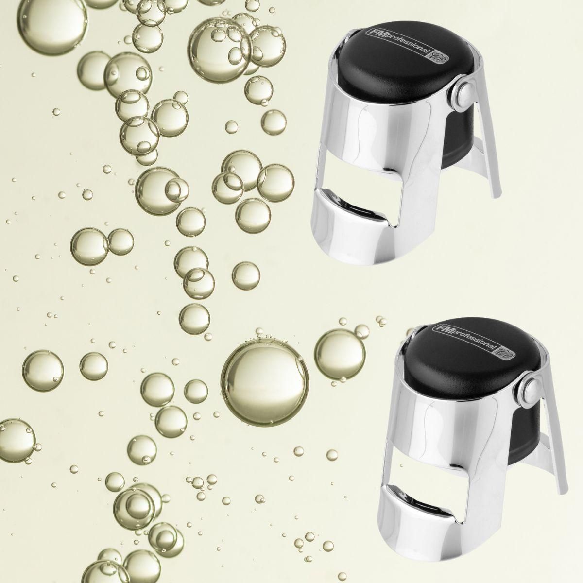 FM PROFESSIONAL Lot de 2 bouchons à Champagne FM Professional