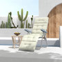 Voir la diapositive 2 : OUTSUNNY Coussin bain de soleil - coussin matelassé chaise longue - dim. 200L x 60l cm - ép. 13 cm - attaches - polyester crème