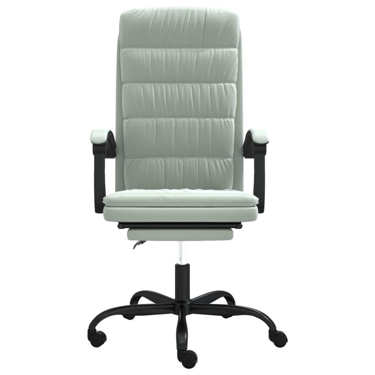 VIDAXL Fauteuil inclinable de bureau Gris clair Velours