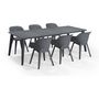 Voir la diapositive 5 : ALLIBERT by KETER Table de jardin - rectangulaire - gris graphite - en résine - 8 a 10 personnes - Lima - Allibert by KETER