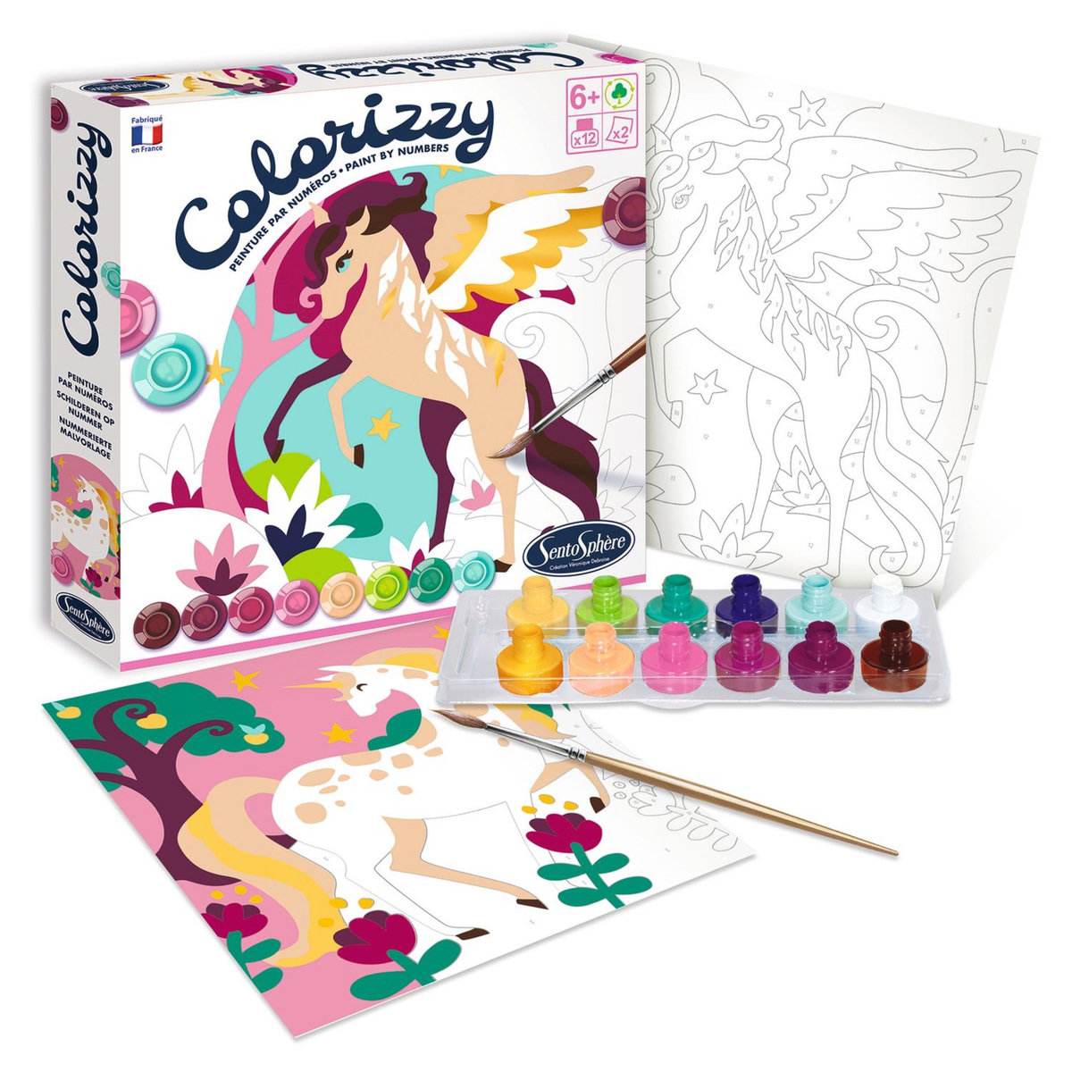 Sentosphère Colorizzy peinture par numéros - Licornes