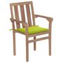 Voir la diapositive 2 : VIDAXL Chaises de jardin lot de 2 avec coussins vert vif Bois de teck