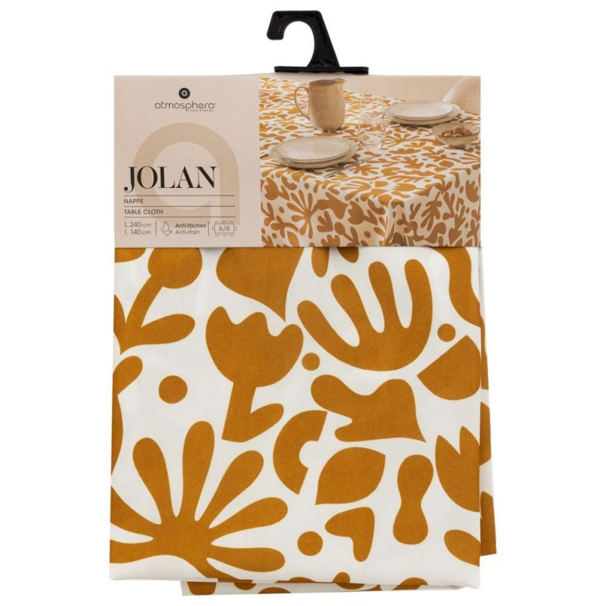 ATMOSPHERA Nappe imprimée antitache 140x240 cm JOLAN