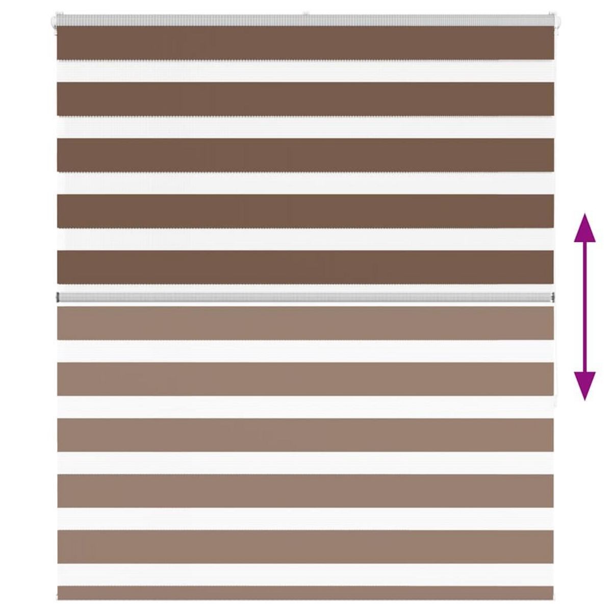 VIDAXL Store zebre marron 135x150cm largeur du tissu 130,9cm polyester