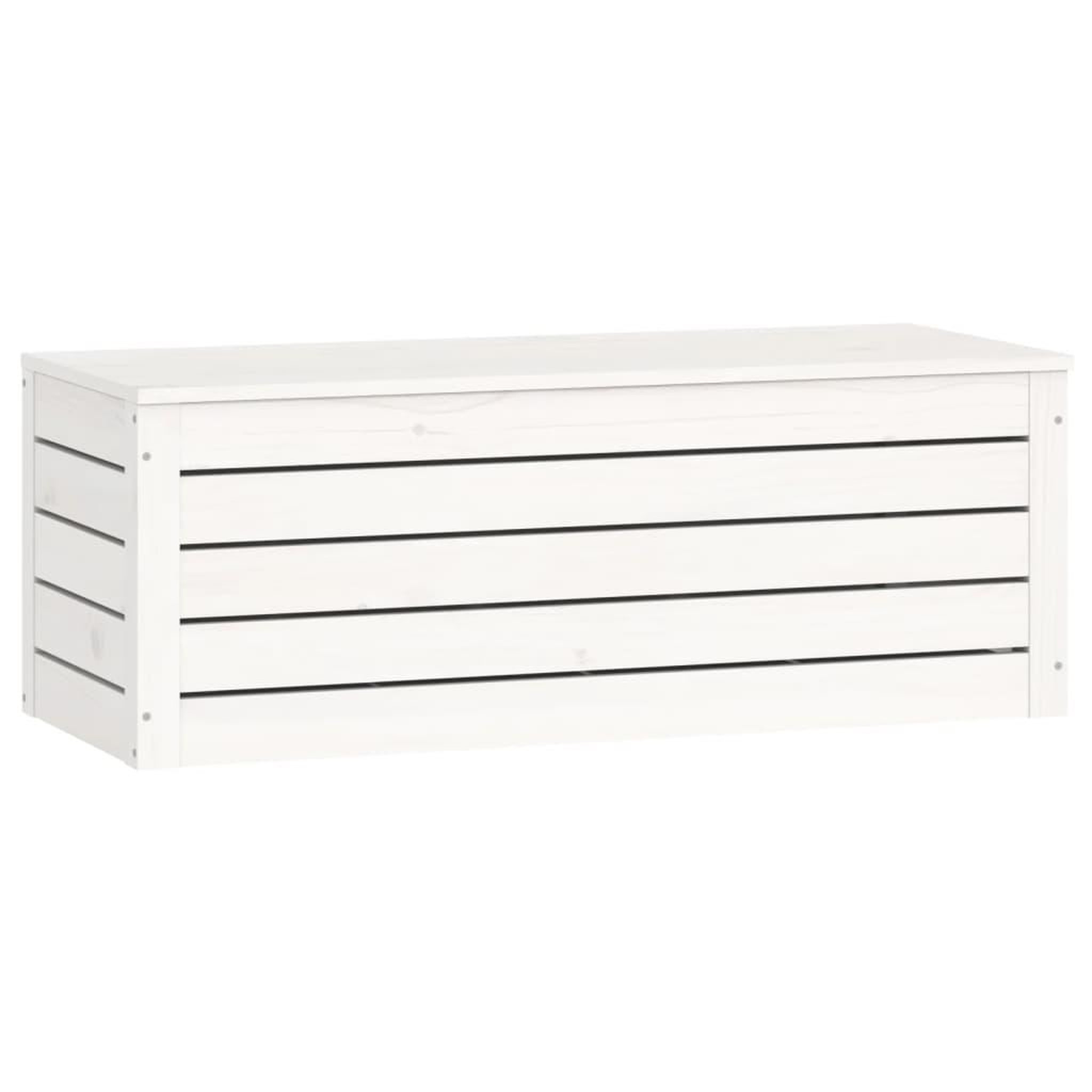 Voir la diapositive 5 : VIDAXL Boîte de rangement Blanc 89x36,5x33 cm Bois massif de pin