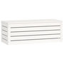 Voir la diapositive 5 : VIDAXL Boîte de rangement Blanc 89x36,5x33 cm Bois massif de pin